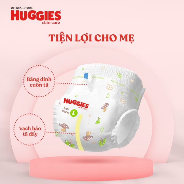 Tã quần Huggies Skincare gói cực đại (L, 9-14kg, 68 miếng)