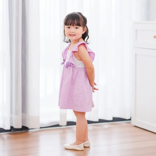 Đầm bé gái BST Gấu ngọt ngào Animo BH423001 (6M-6Y,Tím)