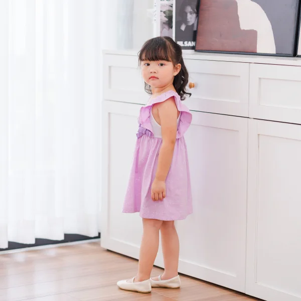 Đầm bé gái BST Gấu ngọt ngào Animo BH423001 (6M-6Y,Tím)