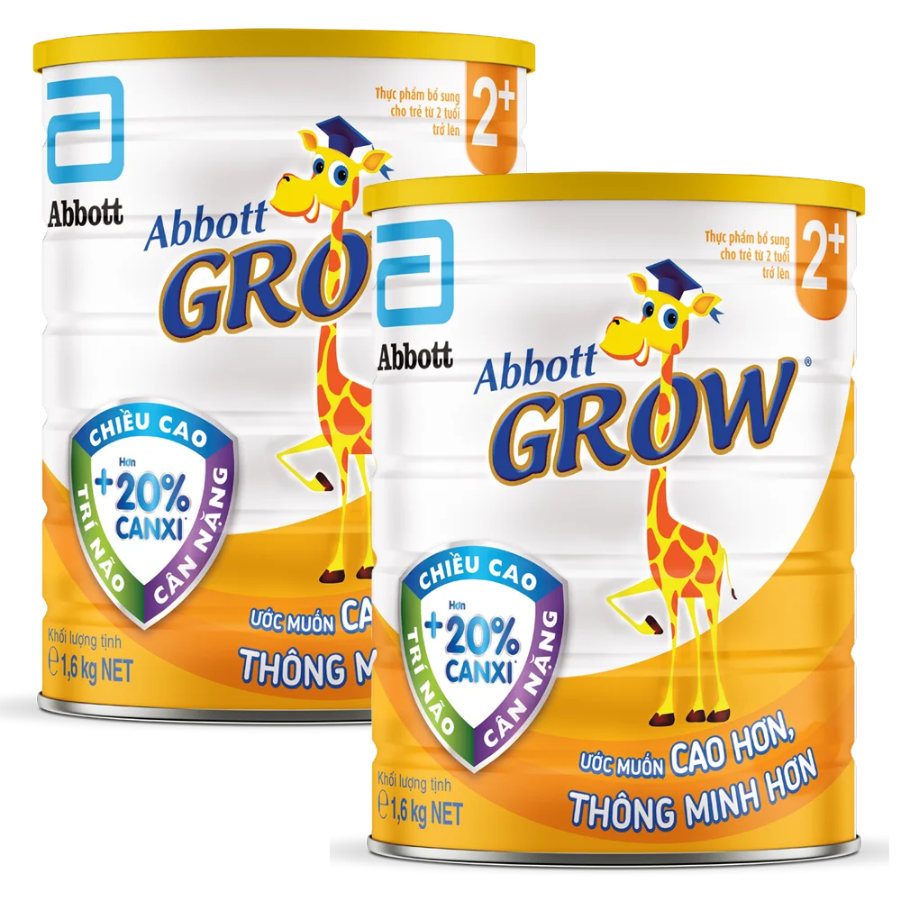 Combo 2 Sữa Abbott Grow 2+ 1,6kg (trên 2 tuổi)