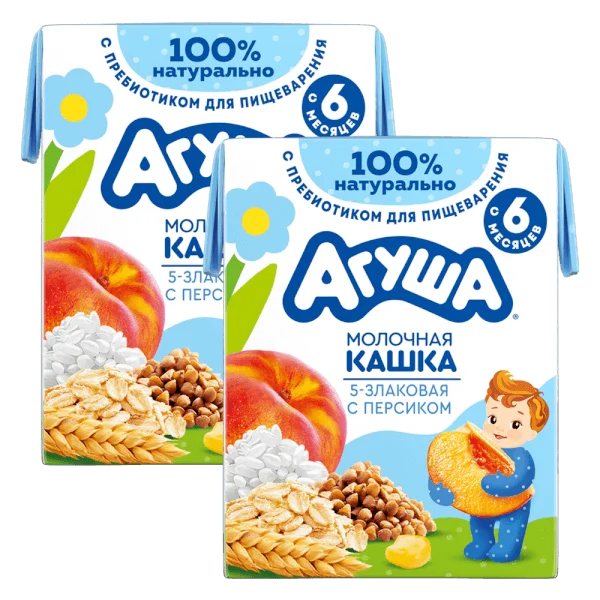 Combo 2 Sữa Ngày Ngũ Cốc Vị Đào Agusha 200ml