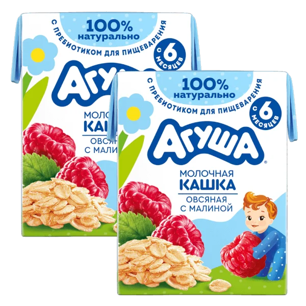 Combo 2 Sữa ngày yến mạch vị mâm xôi Agusha 200ml