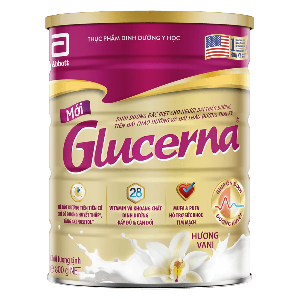 Thực phẩm dinh dưỡng y học Glucerna hương vani 800g