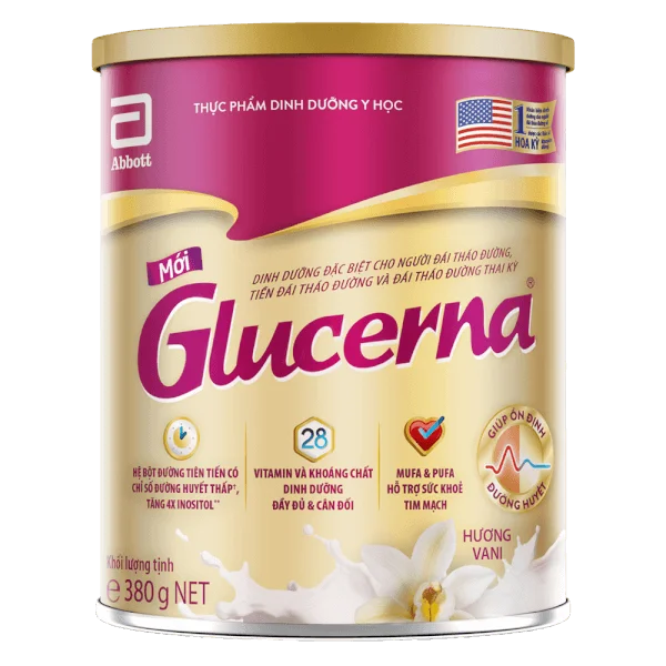 Thực phẩm dinh dưỡng y học Glucerna hương vani 380g