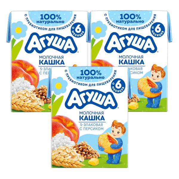 Combo 3 Sữa ngày ngũ cốc vị đào Agusha 200ml