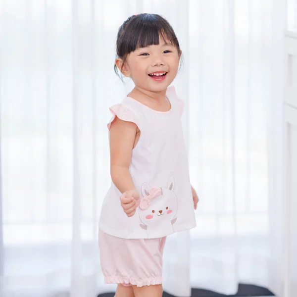 Bộ bé gái ngắn BST Sóc nhỏ Animo BH523034 (6M-6Y,Hồng)