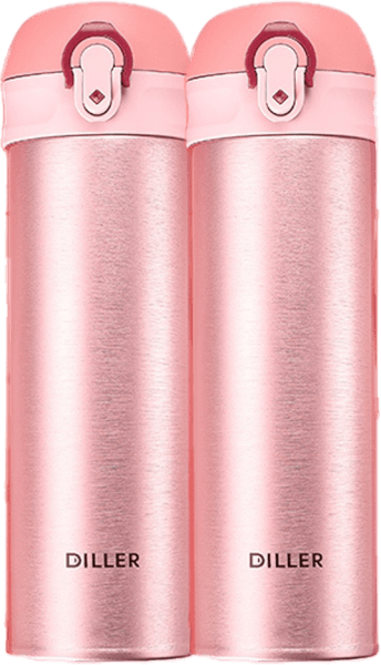 Combo 2 Bình giữ nhiệt Diller 480ml (inox 304+ 316)- Hồng