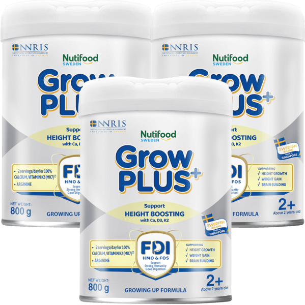 Combo 3 Sản phẩm dinh dưỡng công thức GrowPLUS+ 2+ (Bạc), 800g (trên 2 tuổi)