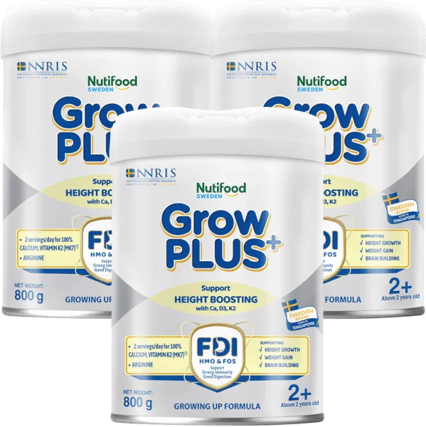 Combo 3 Sản phẩm dinh dưỡng công thức GrowPLUS+ 2+ (Bạc), 800g (trên 2 tuổi)
