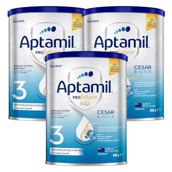 Combo 3 sữa Aptamil Profutura KID Cesarbiotik 3 800g (Từ 2 tuổi)