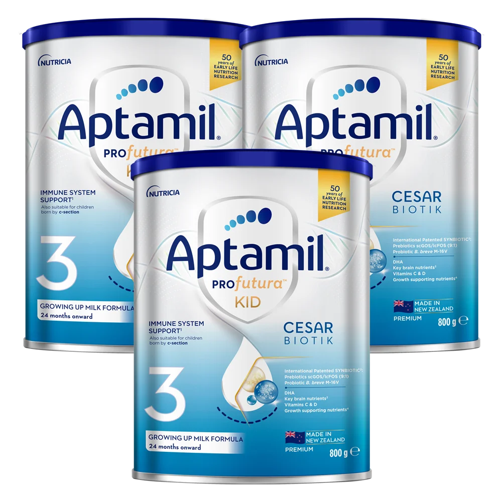 Combo 3 sữa Aptamil Profutura KID Cesarbiotik 3 800g (Từ 2 tuổi)
