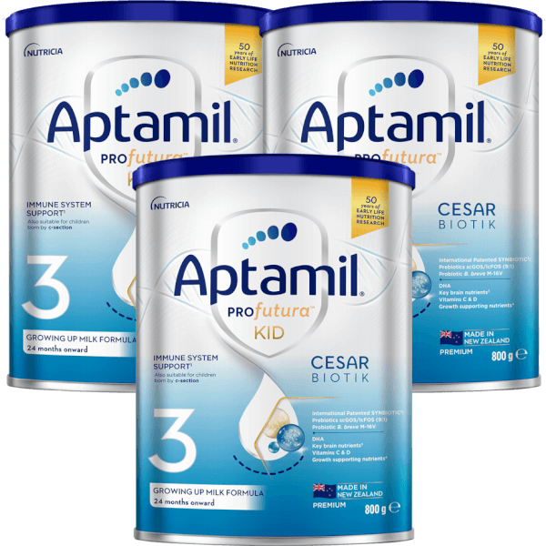 Combo 3 sữa Aptamil Profutura KID Cesarbiotik 3 800g (Từ 2 tuổi)