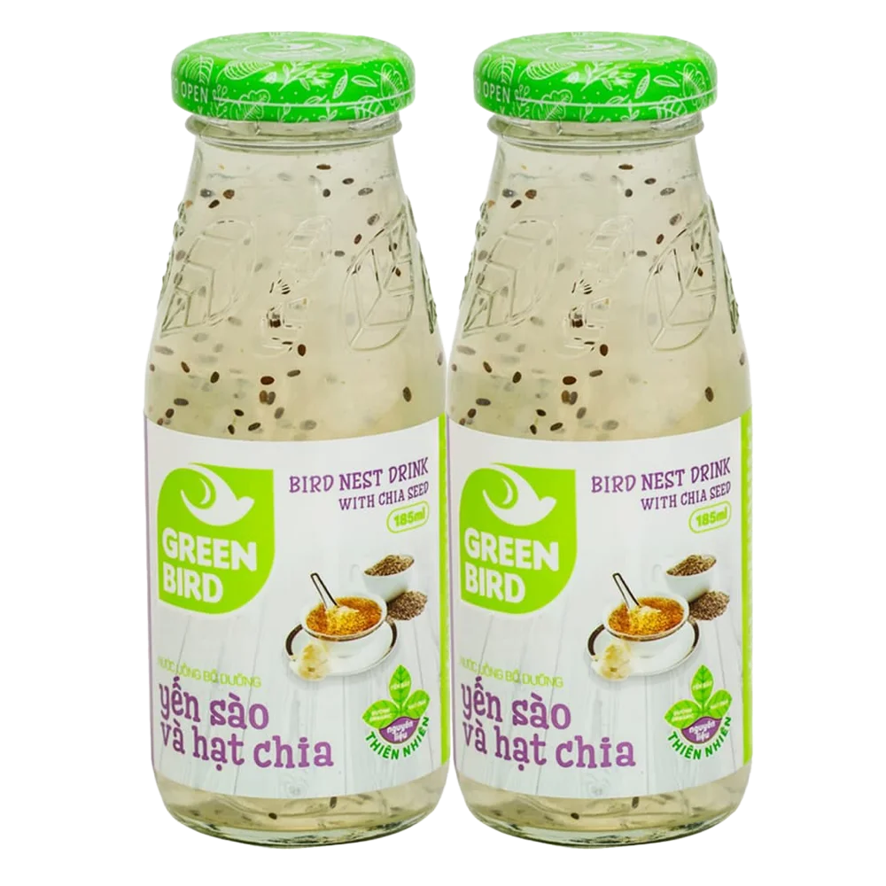 Combo 2 Nước uống bổ dưỡng yến sào và hạt chia Green Bird