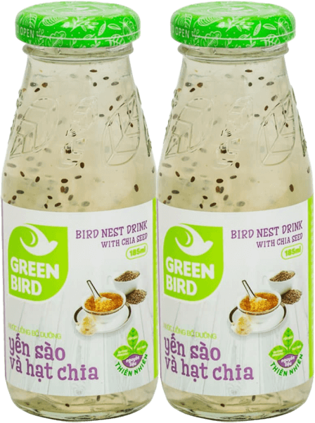 Combo 2 Nước uống bổ dưỡng yến sào và hạt chia Green Bird