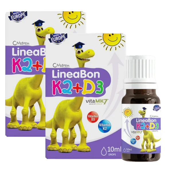 Combo 2 Thực phẩm bảo vệ sức khỏe LineaBon K2 + D3 (kèm thìa inox)