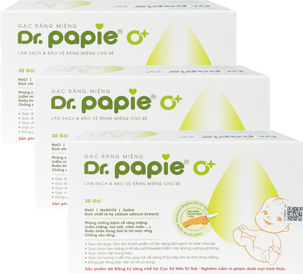 Combo 3 Gạc răng miệng Dr Papie 30 miếng/ hộp