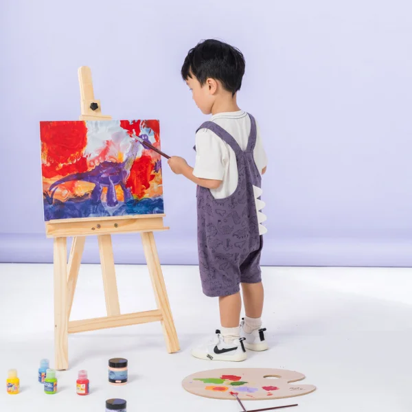 Bộ yếm bé trai ngắn Dino Animo HN0524001 (9M-4Y,Kem phối tím)