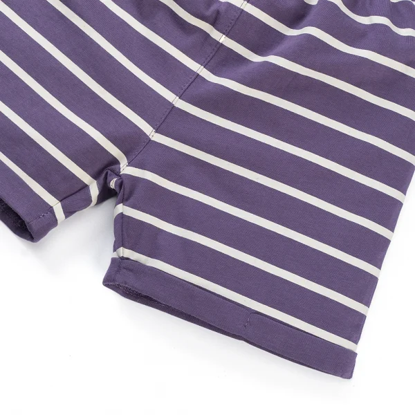 Bộ sát nách bé trai ngắn Dino Animo HN0524004 (6M-6Y,Kem phối tím)