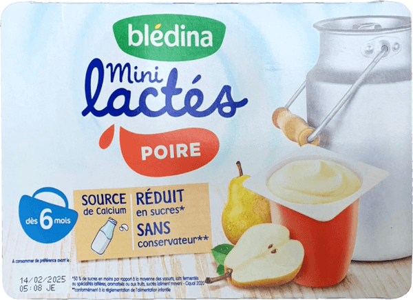 Sữa chua Bledina mini lactes vị lê