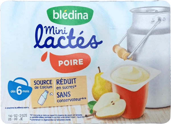 Sữa chua Bledina mini lactes vị lê