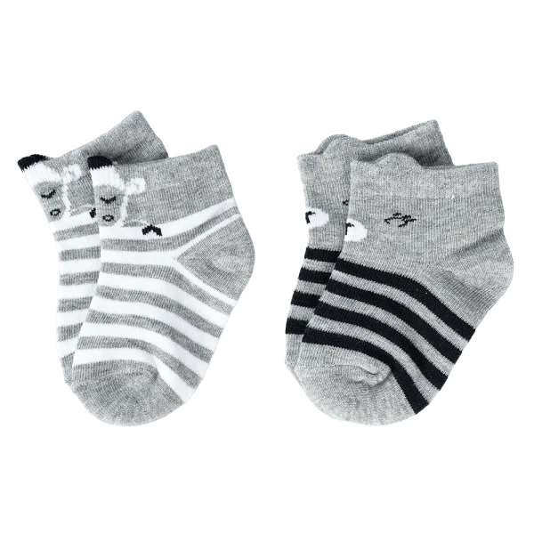 Set 2 đôi vớ sợi tre bé trai Animo XVV0524007 (6-12M,Nhiều màu)