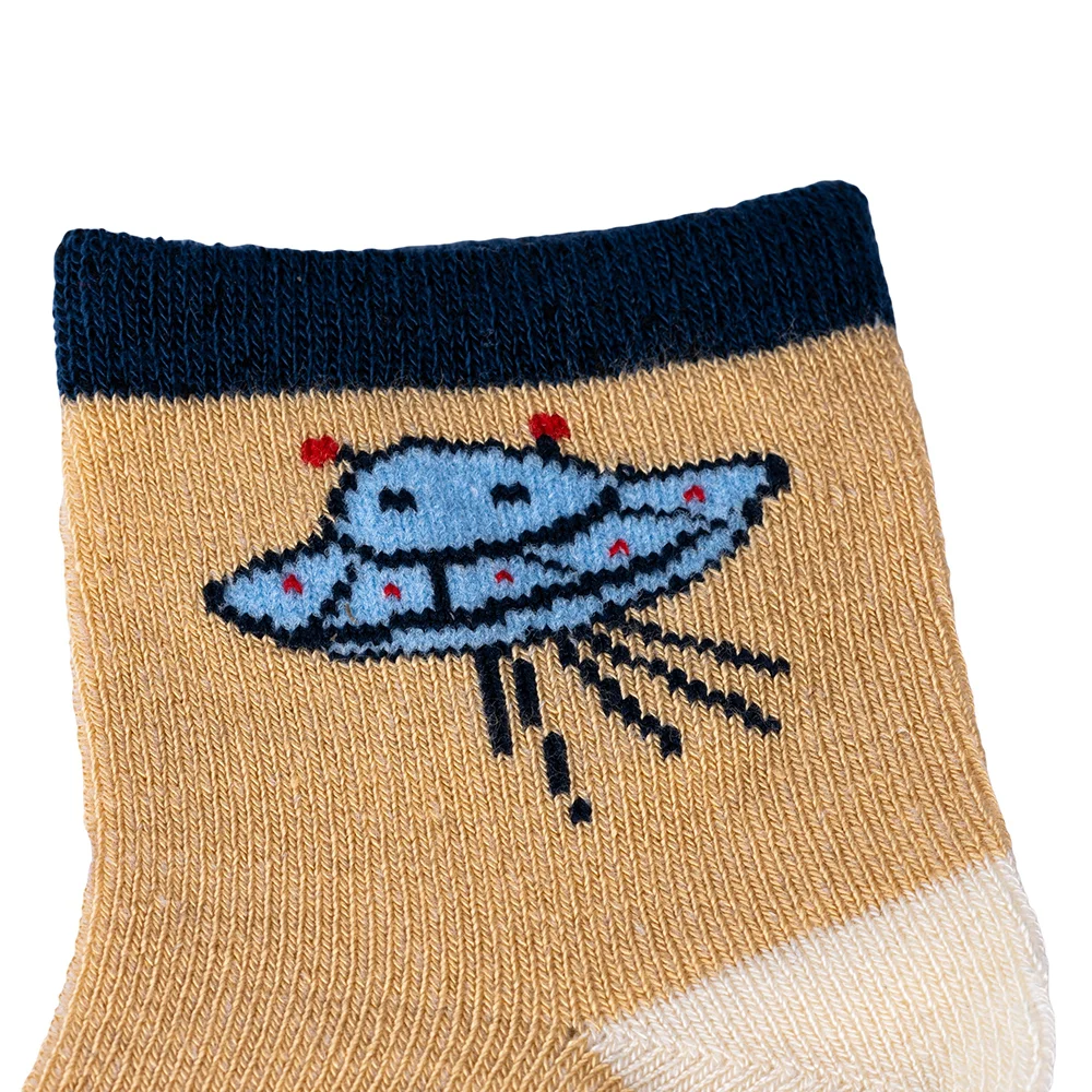 Set 2 đôi vớ sợi tre bé trai Animo XVV0524006 (0-6M,Nhiều màu)