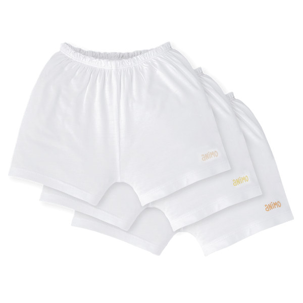 Set 3 quần sơ sinh ngắn Animo Easy HN0524015 (NB-9M,Trắng)