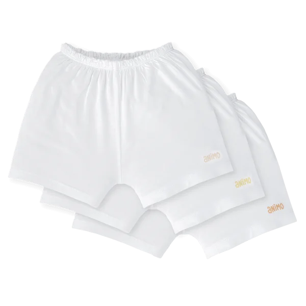 Set 3 quần sơ sinh ngắn Animo Easy HN0524015 (NB-9M,Trắng)