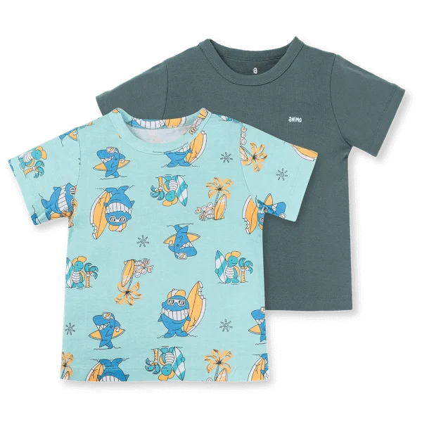 Set 2 áo bé trai tay ngắn Animo Easy HN0724065 (1-4Y,Nhiều màu)