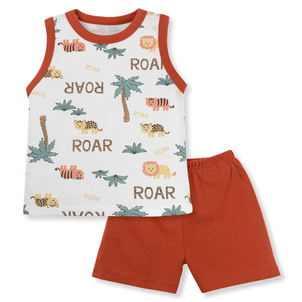 Bộ bé trai sát nách Animo Easy HN0624015 (1-4Y,Đỏ cam)