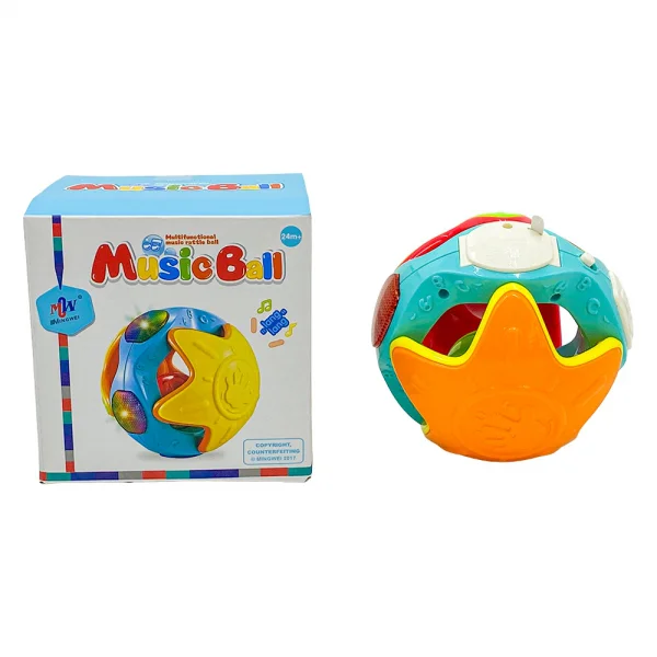 Quả bóng xúc xắc cầu vồng có nhạc đèn YN574186 C404