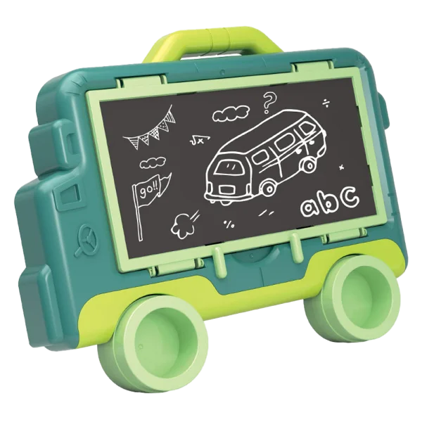 Bộ bảng vẽ học tập 2in1 bảng đen và trắng kèm dụng cụ vẽ CY598891 C404 (Xanh lá)