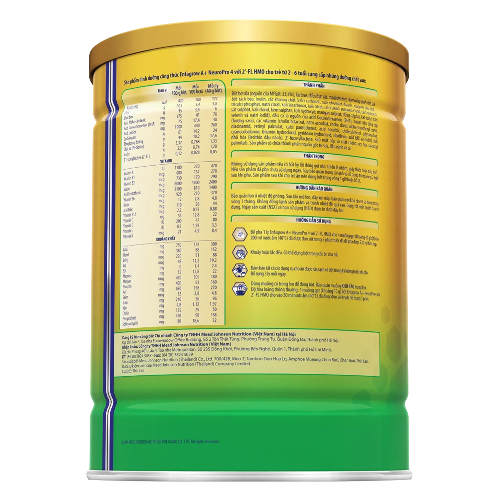 Combo 5 Sữa Enfagrow A+ số 4 830g (2-6 tuổi) 2Flex