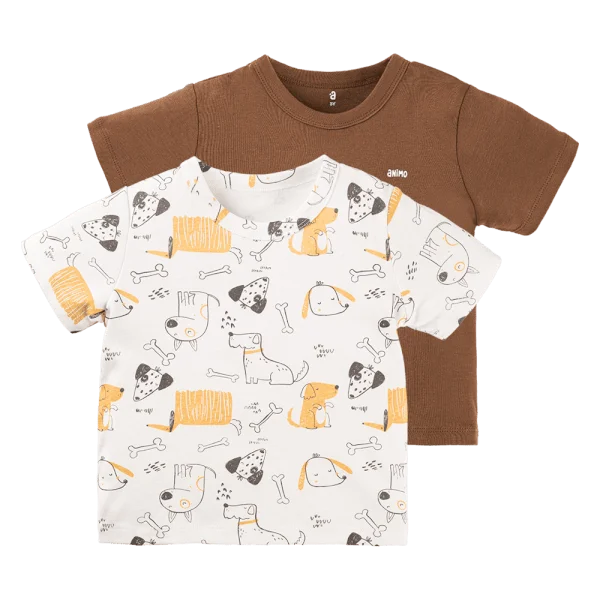 Set 2 áo bé trai tay ngắn Animo Easy HN0724009 (1-4Y,Nhiều màu)