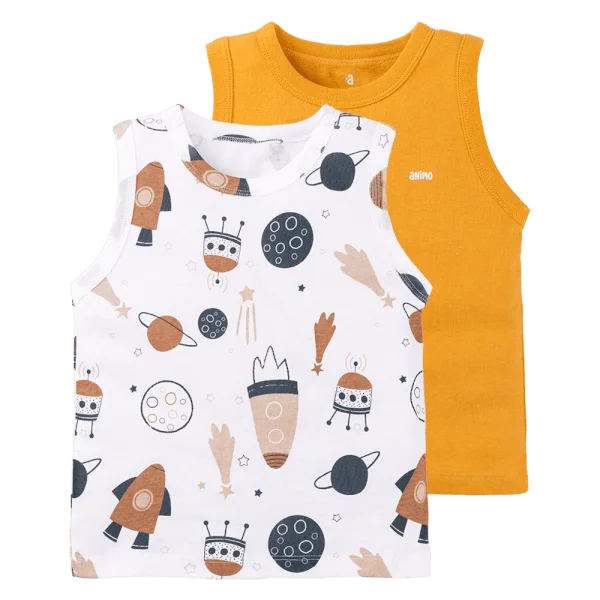 Set 2 áo bé trai sát nách Animo Easy HN0724006 (1-4Y,Nhiều màu)