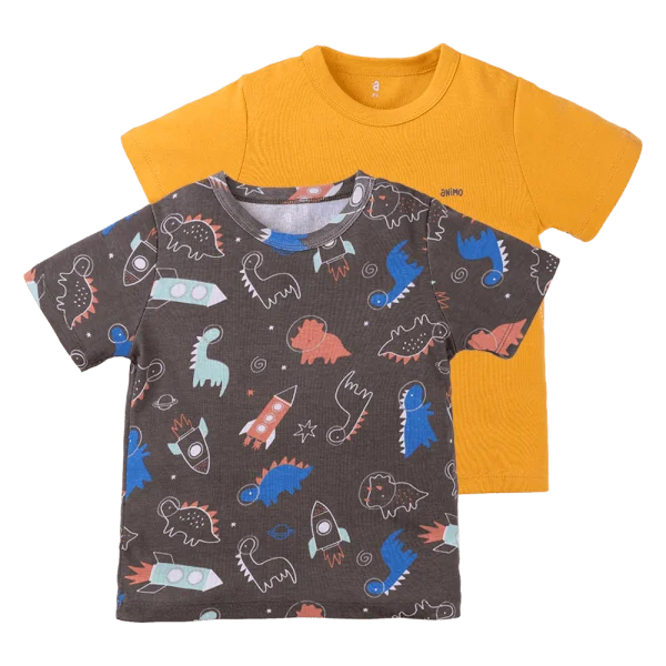 Set 2 áo bé trai tay ngắn Animo Easy HN0624014 (1-4Y,Nhiều màu)