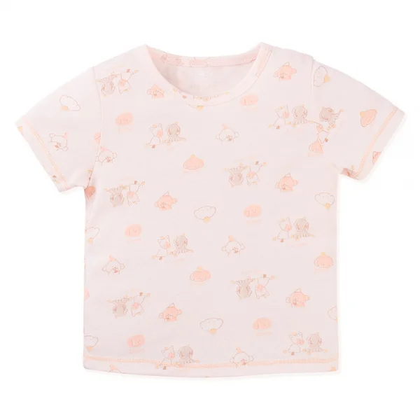 Bộ bé gái ngắn Animo Easy BH0624020 (1-4Y,Cam nhạt)