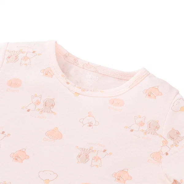 Bộ bé gái ngắn Animo Easy BH0624020 (1-4Y,Cam nhạt)