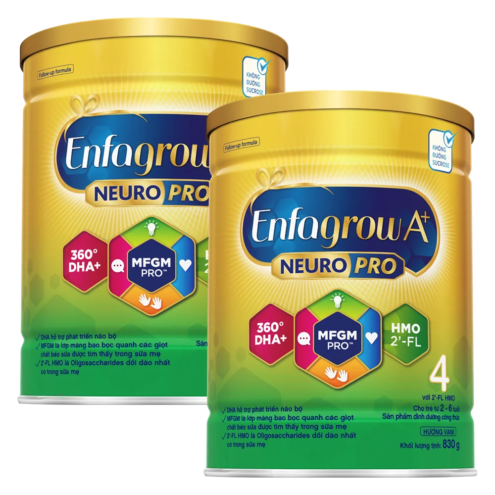 Combo 2 Sữa Enfagrow A+ số 4 830g (2-6 tuổi) 2Flex