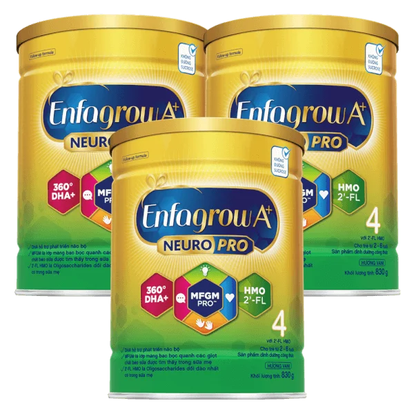 Combo 3 Sữa Enfagrow A+ số 4 830g (2-6 tuổi) 2Flex