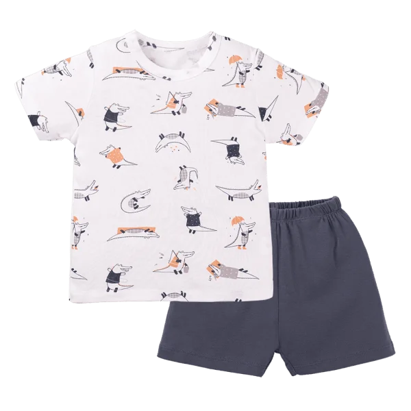 Bộ bé trai tay ngắn Animo Easy HN0624010 (1-4Y,Trắng)