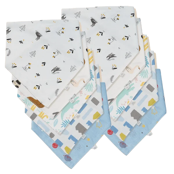 Combo 2 Set 5 yếm sơ sinh Animo I1221023 (NB,nhiều màu)