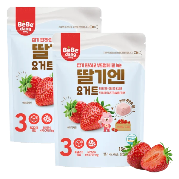Combo 2 Sữa Chua Sấy Bebedang Vị Dâu Tây