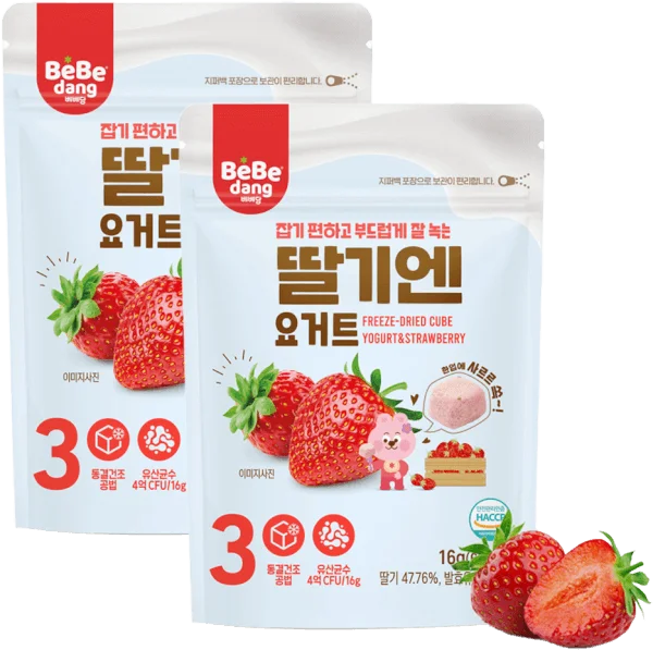 Combo 2 Sữa Chua Sấy Bebedang Vị Dâu Tây