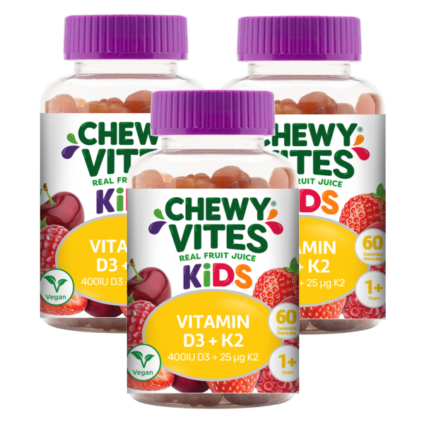 Combo 3 THỰC PHẨM BỔ SUNG CHEWY VITES KIDS VITAMIN D3 K2