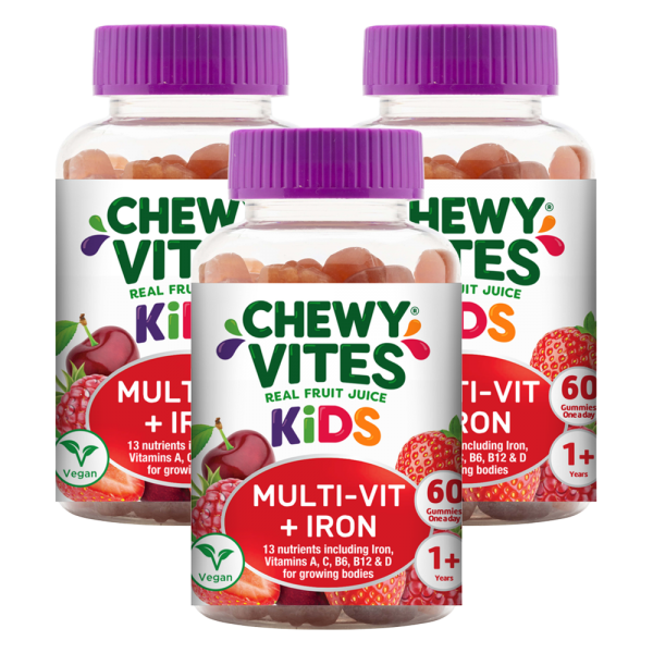 Combo 3 THỰC PHẨM BỔ SUNG CHEWY VITES KIDS MULTI-VIT IRON