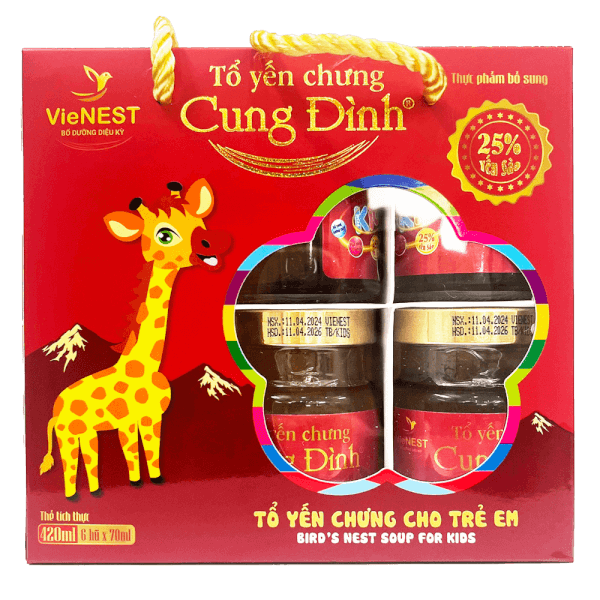 Tổ yến chưng Cung Đình For Kids (6 hũ/lốc)