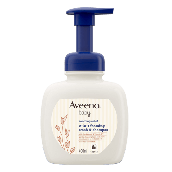 Sữa tắm gội tạo bọt 2 trong 1 Aveeno baby soothing relief 2in1 foaming wash & shampoo 400ml