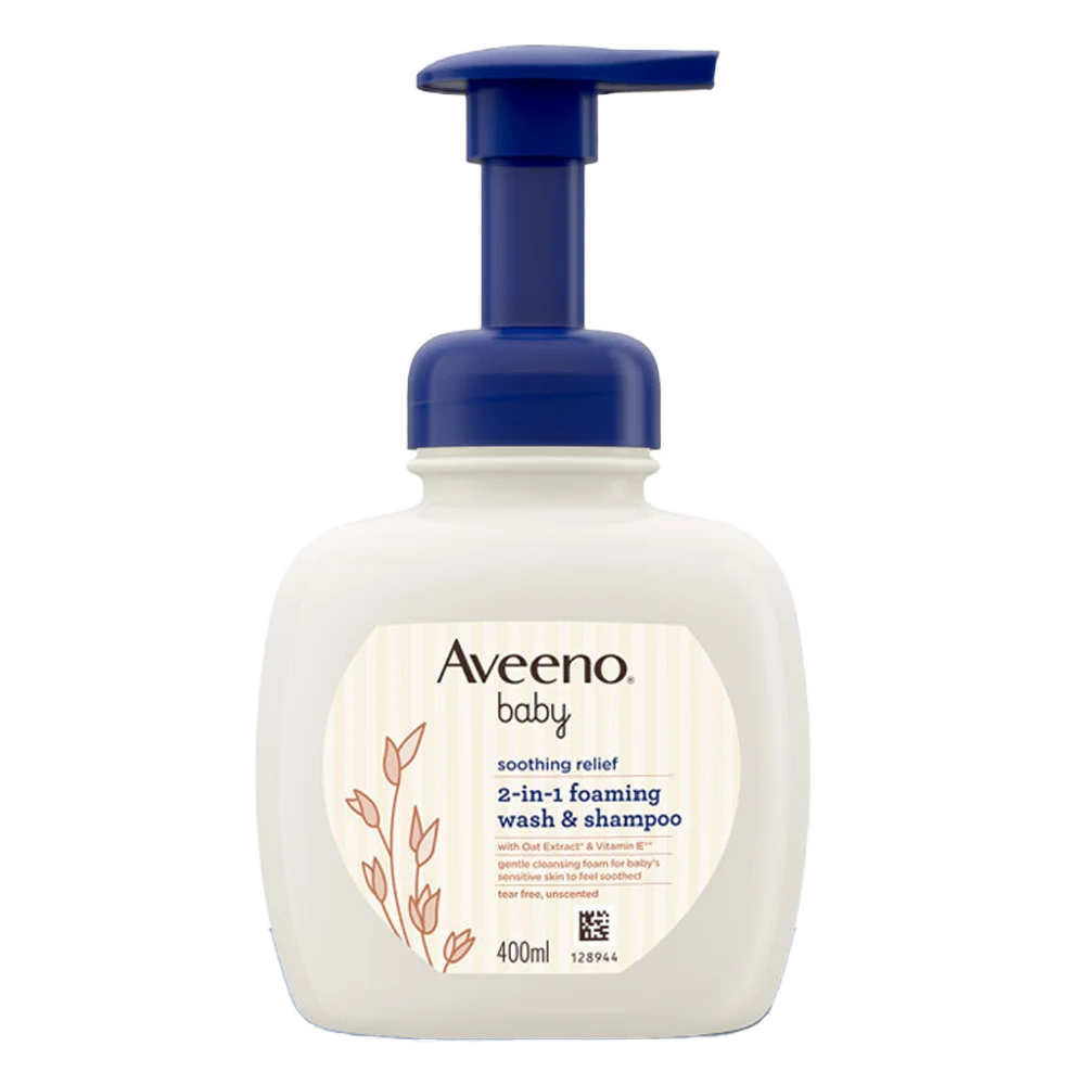 Sữa tắm gội tạo bọt 2 trong 1 Aveeno baby soothing relief 2in1 foaming wash & shampoo 400ml