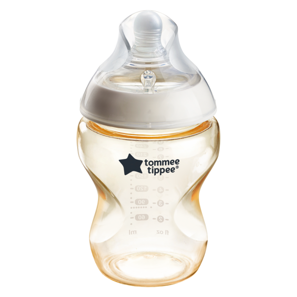 Bình Sữa PPSU Ty Siêu Mềm Tự Nhiên Tommee Tippee Natural Start 260ml, Núm Ty Đi Kèm 3-6 Tháng